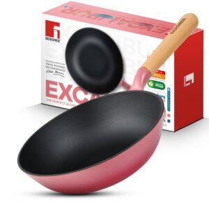 Excalibur Light Cast Iron 24cm (2L) Wok - Induction Bottom