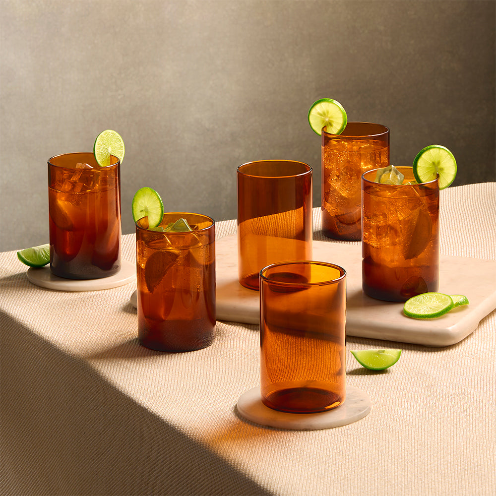 Borosil Vision Amber Glass Set