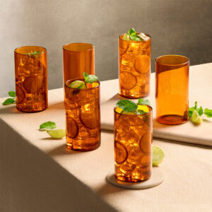 Borosil Vision Amber Glass Set image 2
