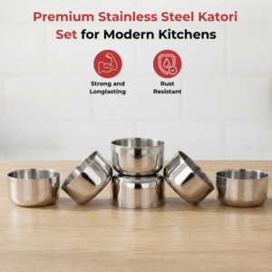 Vinod Steel Vati / Katori, Set of 6, 150ml image 3