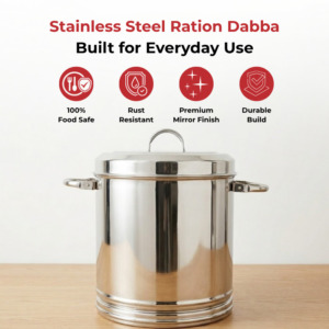 Vinod Steel Ration Dabba with Lid, 12 Litre image 3
