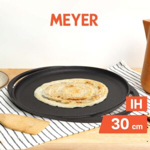 Meyer Pre-Seasoned Cast Iron Two-Side-Handle Flat Tawa, 30 cm | Naturally Non-Stick, Induction & Gas image 4