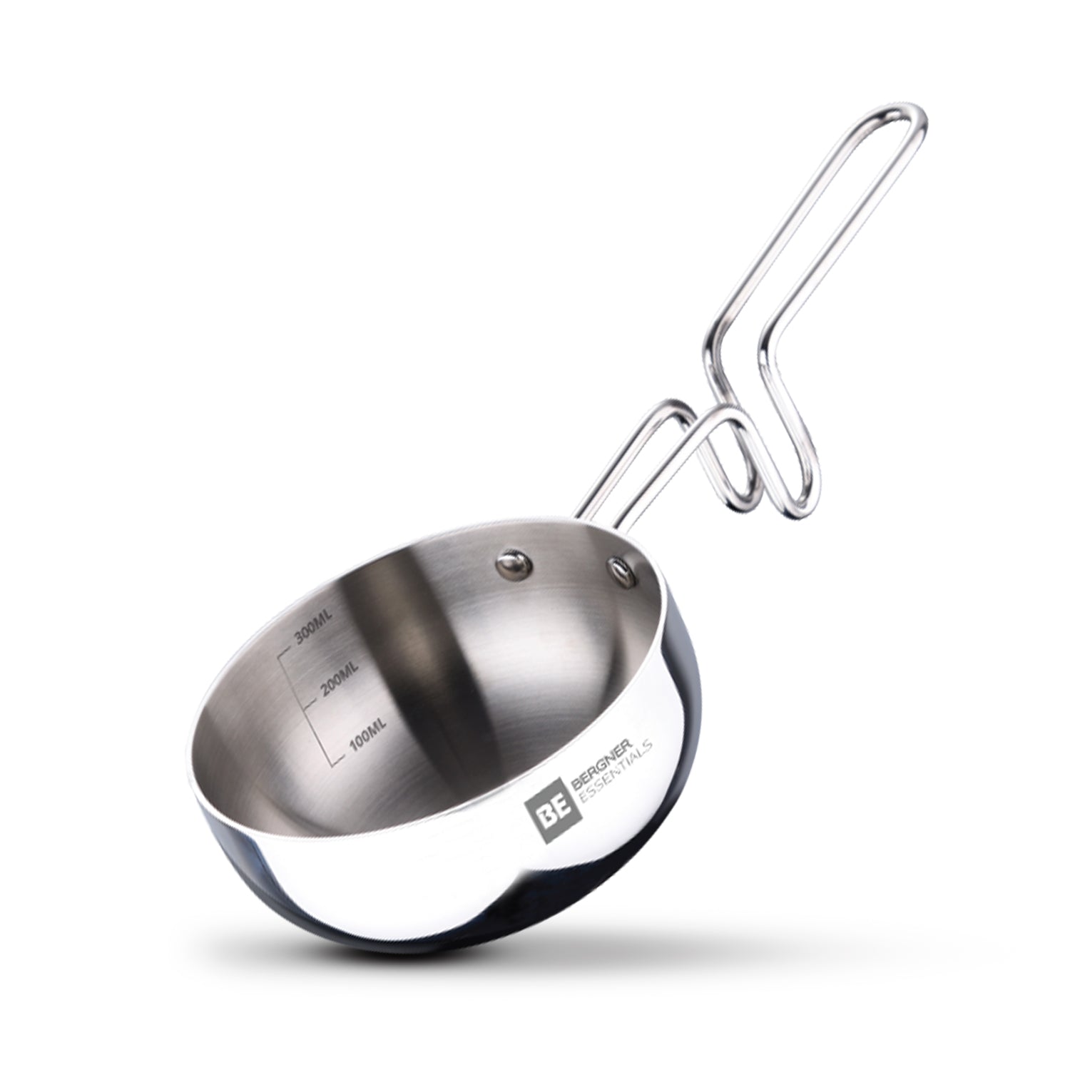 Bergner BE Essentials Tri-Ply Stainless Steel 10cm (300ml) Tadka Pan