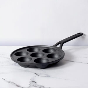 Meyer Pre-Seasoned Cast Iron Appam / Paniyaram Pan | 20 & 26 cm | Induction & Gas Compatible