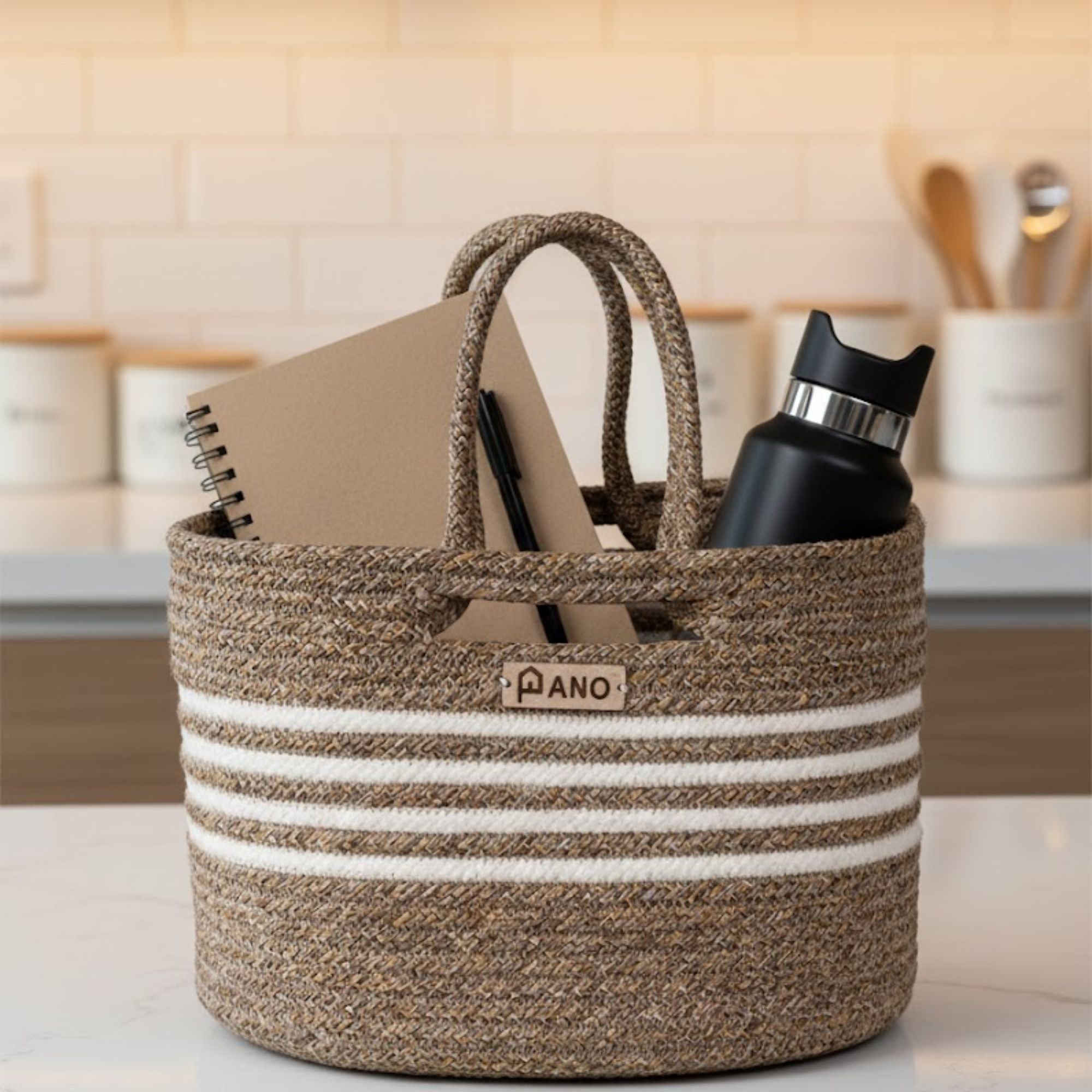 Pano Elora Multi-Purpose Tote Hand Basket | Foldable Storage Organiser