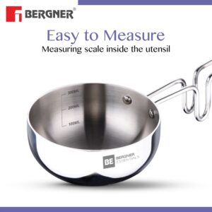 Bergner BE Essentials Tri-Ply Stainless Steel 10cm (300ml) Tadka Pan image 6
