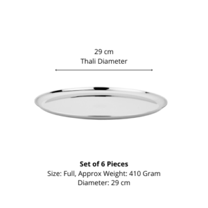 Vinod Steel Bangla Bogi Thali, Set of 6, 29cm image 12