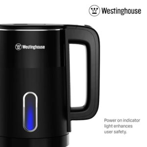 Westinghouse 0.8L 1000W Compact Electric Kettle, Stainless Steel Inner Body | 360° Cordless, Auto Shut-Off & Boil-Dry Protection | WKWKL1808 (Black), 2 Years Warranty image 4