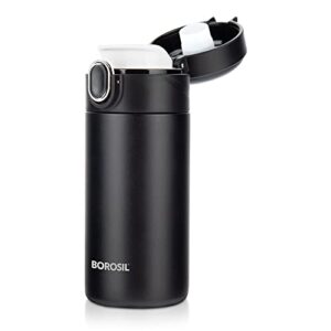 Borosil Traveller 300ml Vacuum Insulated Steel Water Bottle, Black image 6