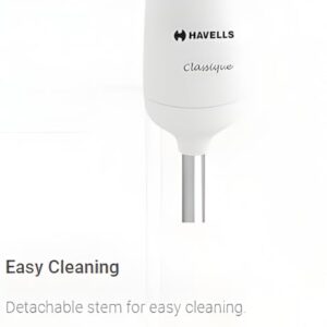 Havells Classique-S 300W Low-Noise Hand Blender, Violet & White image 4