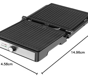 Russell Hobbs RST2000PRO4 2000W 4-Slice Contact Grill & Sandwich Maker, Black image 6