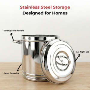 Vinod Steel Ration Dabba with Lid, 12 Litre image 5