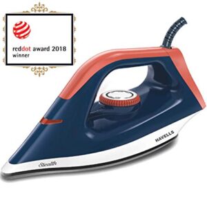 Havells Stealth 1000W Dry Iron, Non-Stick Sole Plate (Blue) image 2