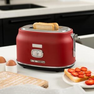 Westinghouse Retro 2-Slice 800W Pop-Up Toaster | 6 Browning Levels, Bun Warmer, Defrost & Reheat, Removable Crumb Tray | 2 Years Warranty image 7
