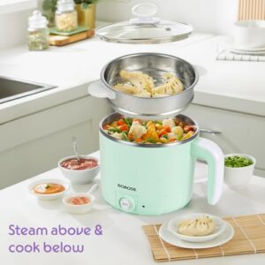Borosil 1.2L Klassic Made in India Electric Steel Kettle with Steamer | Temperature Control Knob, Overheat Protection | For Boiling & Steaming Vegetables, Momo, Egg, Tea, Coffee | 1 Year Warranty image 5