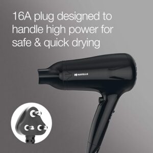 Havells HD3162 1565W Hair Dryer with Cool Shot, Black image 7