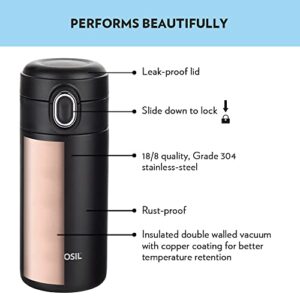 Borosil Traveller 300ml Vacuum Insulated Steel Water Bottle, Black image 3