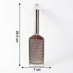 Supermom Multipurpose Stainless Steel Grater & Shredder | For Cheese, Vegetables, Potatoes, Carrots & Ginger | Handheld with Protective Grip image 5