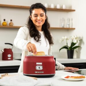 Westinghouse Retro 2-Slice 800W Pop-Up Toaster | 6 Browning Levels, Bun Warmer, Defrost & Reheat, Removable Crumb Tray | 2 Years Warranty image 6