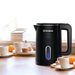 Westinghouse 0.8L 1000W Compact Electric Kettle, Stainless Steel Inner Body | 360° Cordless, Auto Shut-Off & Boil-Dry Protection | WKWKL1808 (Black), 2 Years Warranty image 2