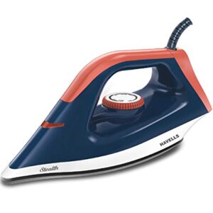 Havells Stealth 1000W Dry Iron, Non-Stick Sole Plate (Blue)