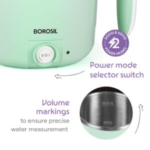 Borosil 1.2L Klassic Made in India Electric Steel Kettle with Steamer | Temperature Control Knob, Overheat Protection | For Boiling & Steaming Vegetables, Momo, Egg, Tea, Coffee | 1 Year Warranty image 7