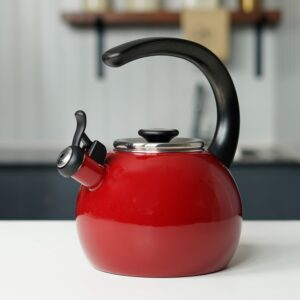 Circulon Enamel-on-Steel Whistling Stovetop Tea Kettle, 1.9 L | Fast-Boil, Induction & Gas Compatible image 4
