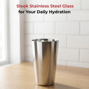 Vinod Plain Stainless Steel Glass, Set of 6, 300ml | No. 7 Size, High-Grade Steel, Durable Everyday Drinkware image 6