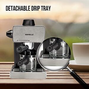 Havells Donato 900W Espresso Coffee Maker, 5-Bar, Black image 2
