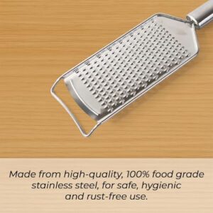 Supermom Multipurpose Stainless Steel Grater & Shredder | For Cheese, Vegetables, Potatoes, Carrots & Ginger | Handheld with Protective Grip image 4
