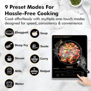 Havells Cook Pro TC-20 Induction Cooktop, 9 Cooking Modes image 2