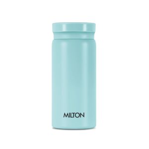 Milton Minimate Thermosteel Water Bottle | Double-Wall Vacuum Insulated, Hot & Cold, Leak-Proof & BPA-Free - Blue, 190 ml