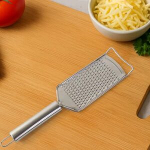 Supermom Multipurpose Stainless Steel Grater & Shredder | For Cheese, Vegetables, Potatoes, Carrots & Ginger | Handheld with Protective Grip image 2