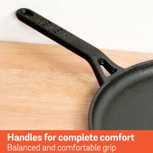 Meyer Pre-Seasoned Cast Iron Flat Dosa Tawa | 24 & 28 cm | Naturally Non-Stick, Induction & Gas Compatible image 5
