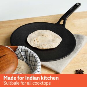 Meyer Pre-Seasoned Cast Iron Roti / Chapati Tawa, 26 cm | Naturally Non-Stick, Induction & Gas Compatible image 7