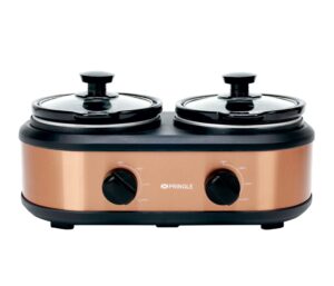 Pringle FW1807 Electric Double Slow Cooker, 2.5L (1.25L x 2 Pots)