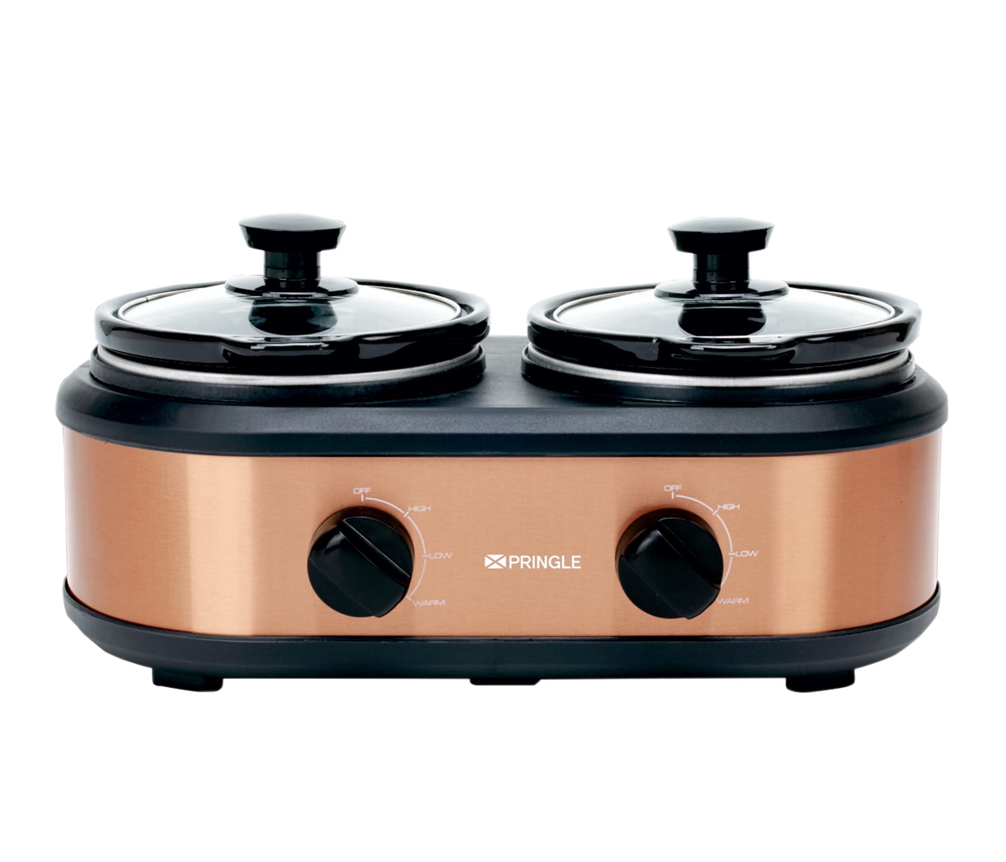Pringle FW1807 Electric Double Slow Cooker, 2.5L (1.25L x 2 Pots)