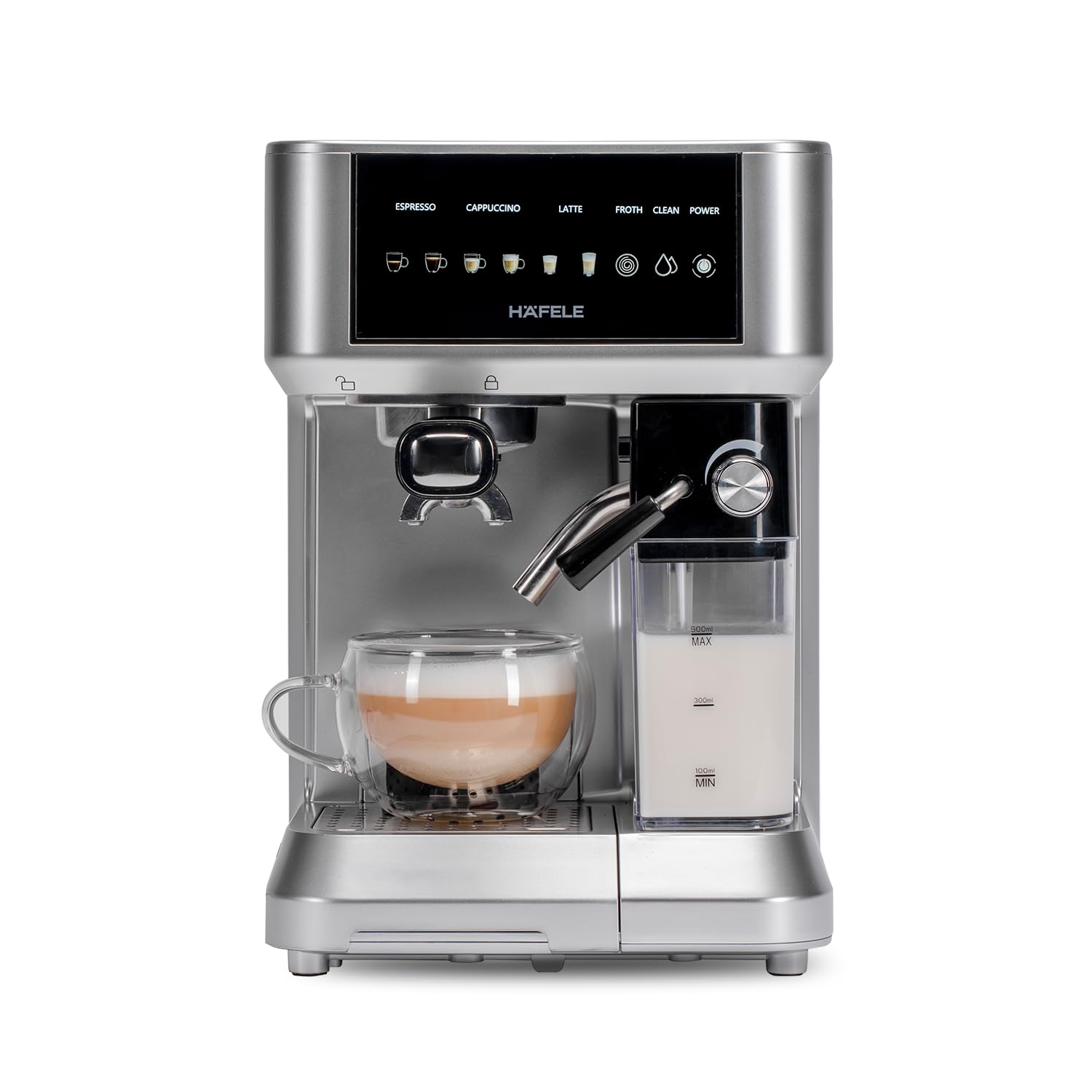 Hafele U-Kaffee Nova 20-Bar Espresso Coffee Machine, Silver