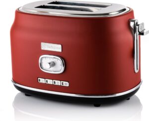 Back in stock: Westinghouse Retro 2-Slice 800W Pop-Up Toaster | 6 Browning Levels, Bun Warmer, Defrost & Reheat, Removable Crumb Tray | 2 Years W...