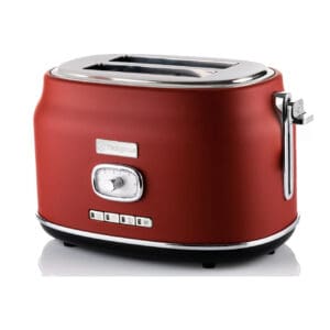 Westinghouse Retro 2-Slice 800W Pop-Up Toaster | 6 Browning Levels, Bun Warmer, Defrost & Reheat, Removable Crumb Tray | 2 Years Warranty