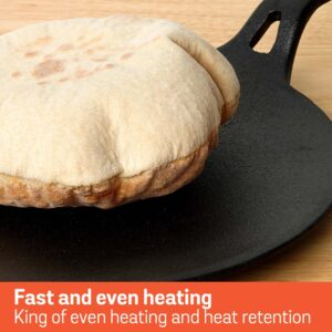 Meyer Pre-Seasoned Cast Iron Roti / Chapati Tawa, 26 cm | Naturally Non-Stick, Induction & Gas Compatible image 8