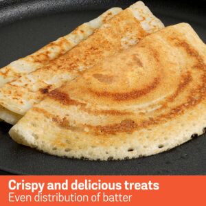 Meyer Pre-Seasoned Cast Iron Flat Dosa Tawa | 24 & 28 cm | Naturally Non-Stick, Induction & Gas Compatible image 7