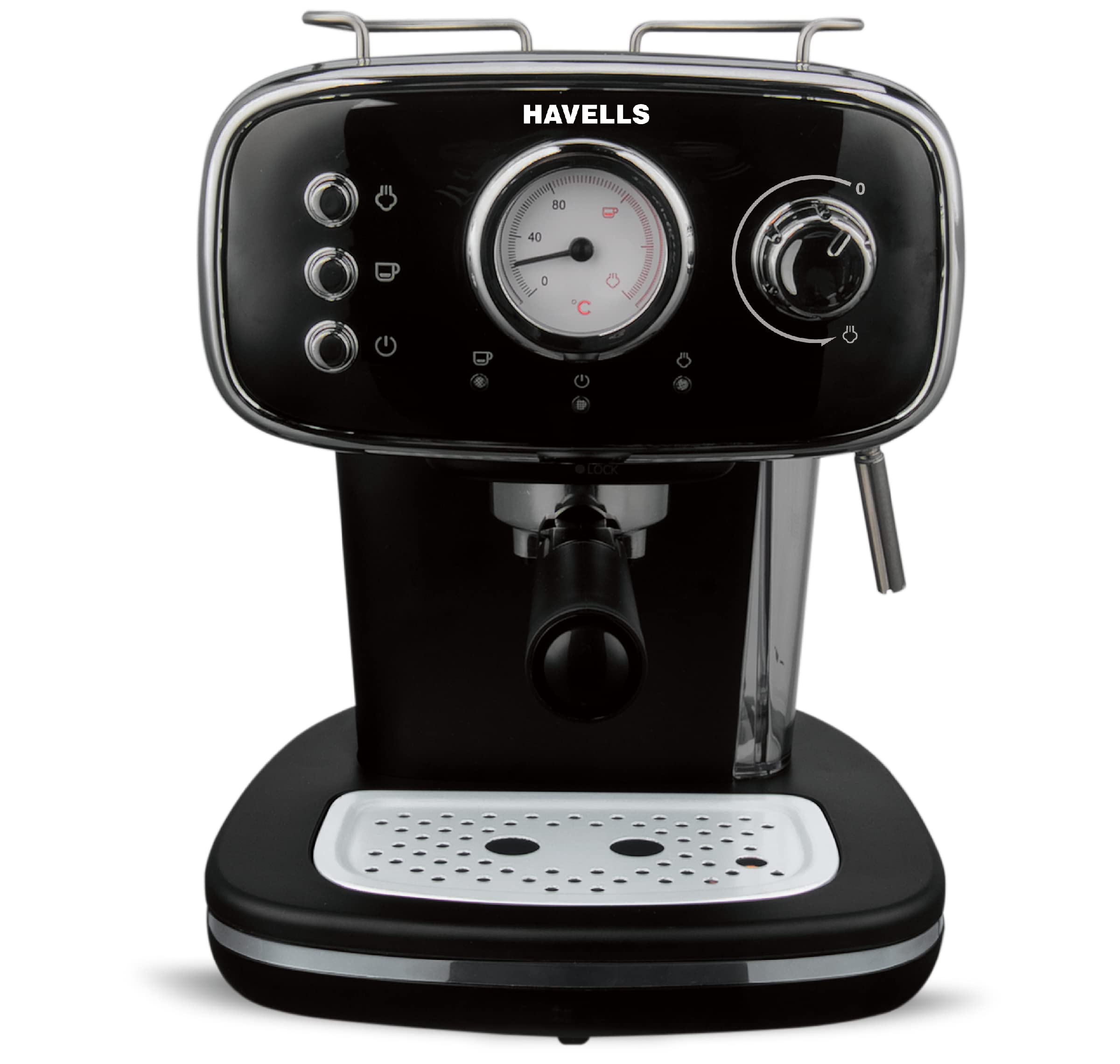 Havells Corretto Espresso & Cappuccino Coffee Maker, 15-Bar Pump