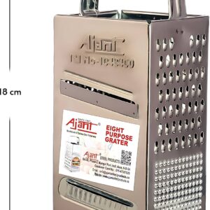 Ajanta 8-in-1 Vegetable Grater & Slicer, Stainless Steel Blades | Grate, Slice, Shred & Julienne image 3