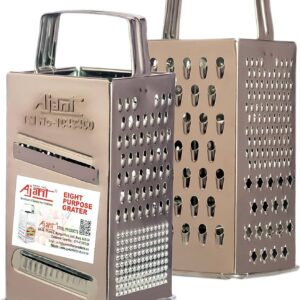 Ajanta 8-in-1 Vegetable Grater & Slicer, Stainless Steel Blades | Grate, Slice, Shred & Julienne in Begumpur