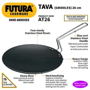 Hard Anodised Tava 26 cm (4.88 mm Thick) (AT26) image 2