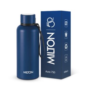 Milton Aura Thermosteel Bottle – Dark Blue, 750 ml