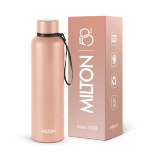 Milton Aura Thermosteel Bottle – Beige, 1000 ml