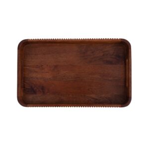 Brick Brown Duet Solid Wood Nested Serving Trays (Set of 2) image 11