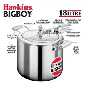 Hawkins Bigboy 18L Pressure Cooker for Hotels & Catering image 3